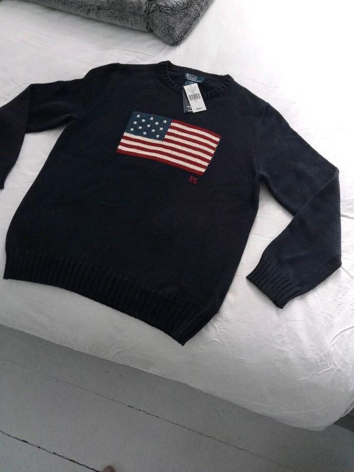 Ralf Lauren Herren Pullover Amerika Fahne in Berlin