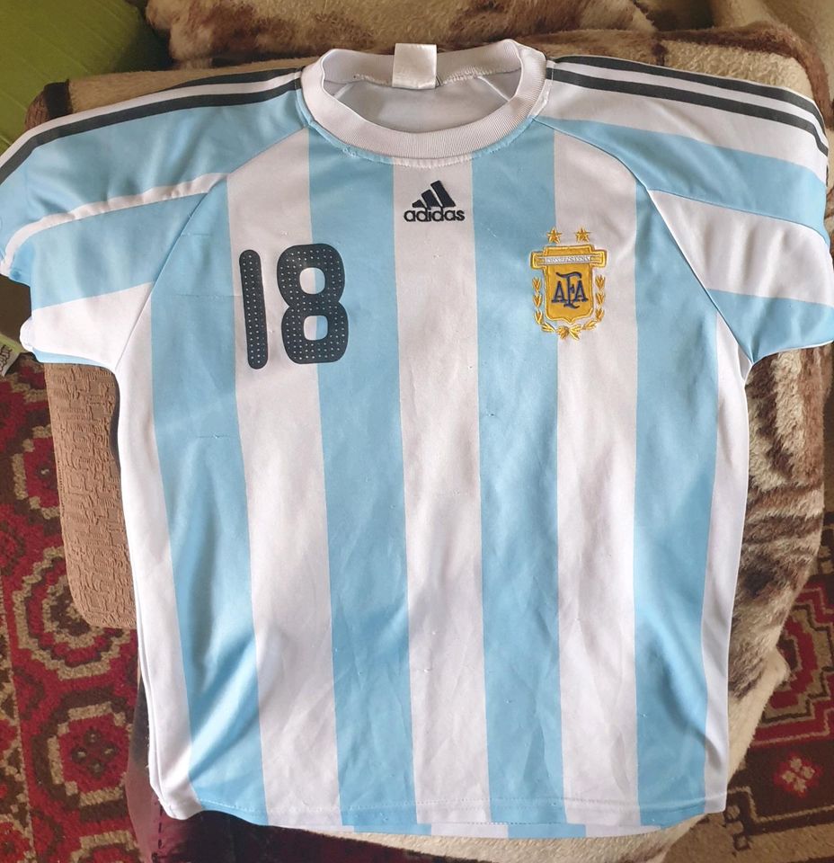 Trikot Messi Argentinien retro Herren L (eher M) in Heldrungen