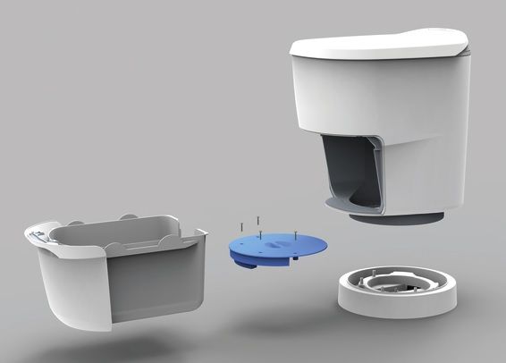Clesana C1 Toilette mit Rundsockel & L-Sockel 66403 NEU 478mm in Mauritz