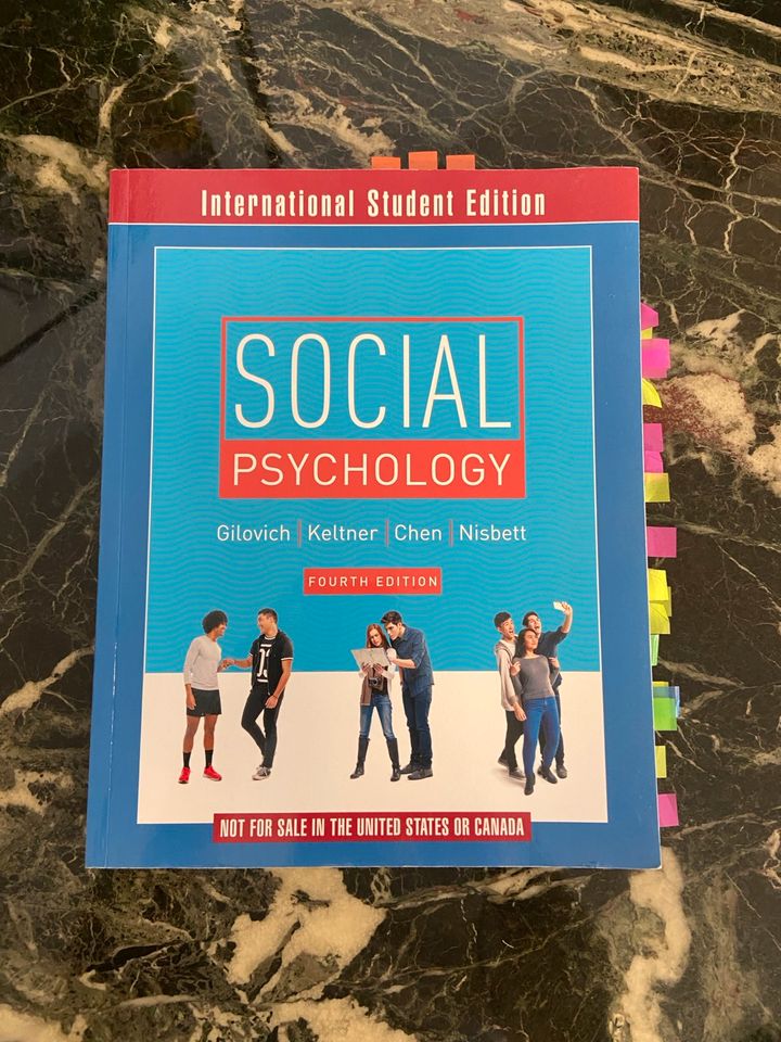 Social Psychology 4th Edition Gilovich, Keltner, Chen, Nisbett in Dresden