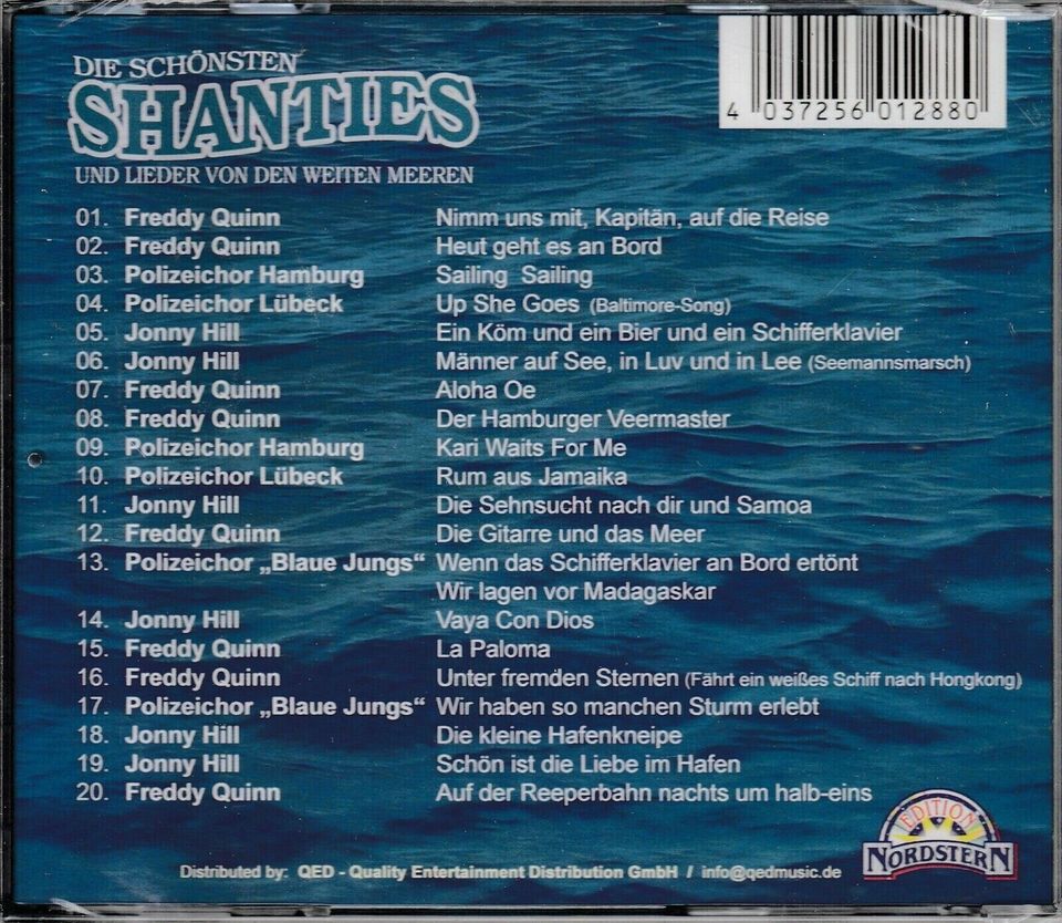 ☀️ Doppel CD 2012 SHANTIES ☀️ Die Schönsten SHANTIES & Meer ☀️ in Bottrop