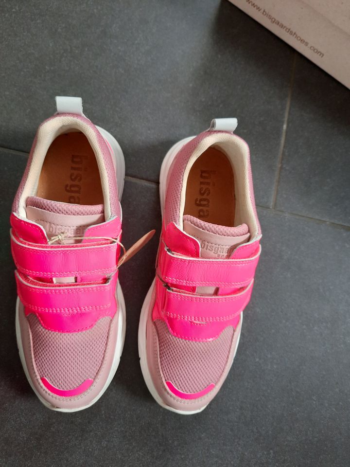 Bisgaard Pan Sneaker weiß grau rosa pink 36 neu Leder in Penzberg