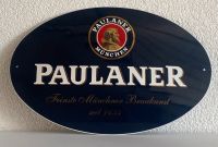 Paulaner Emailschild, Emailleschild, Werbeschild, TOP Zustand Baden-Württemberg - Forst Vorschau