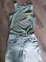 2 Teile Kurze Hose Damen, olivgrün, Shirt Top Sommerhose Baden-Württemberg - Oberkirch Vorschau