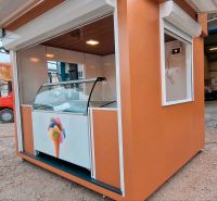 ► VERKAUFSCONTAINER mit Banner - NEU - SOFORT LIEFERBAR ◄ 2 Jahre Garantie & Finanzierungsmöglichkeit - Kiosk Verkaufsstand Eisdiele Ice Cream Verkaufshäuschen Imbissstand Gastronomiecontainer neu Bayern - Brunnen Vorschau