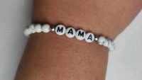 Armband MAMA weiß Perlen Muttertag Geschenk Modeschmuck Niedersachsen - Stuhr Vorschau