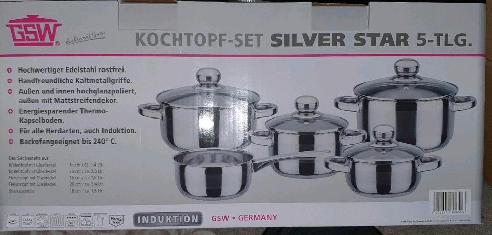 GSW Topfset SILVER STAR 5 teilig INDUKTION Kochtopf Set in Wuppertal -  Ronsdorf | eBay Kleinanzeigen ist jetzt Kleinanzeigen