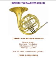 F / Eb Horn Waldhorn Cerveny TOP Zustand fast neu Koffer NP1290€ Stuttgart - Vaihingen Vorschau