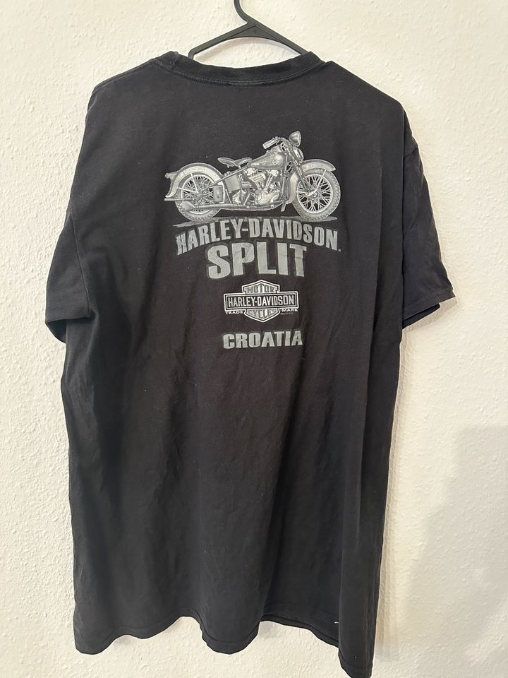 Harley Davidson T Shirt L Schwarz Kroatien Split 2017 in Friedrichsthal