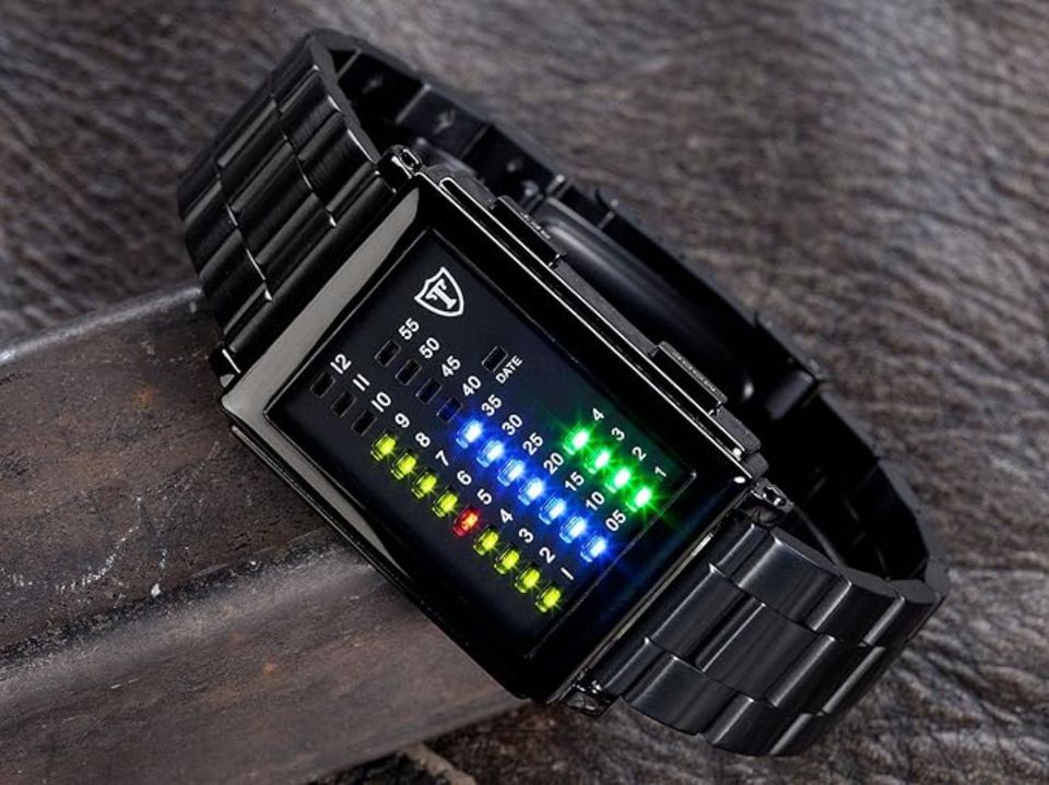 DeTomaso LED Uhr Spacy Timeline Binär Herren Armbanduhr G-30723B in Karlsruhe