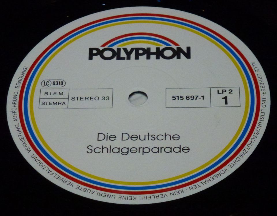 Die deutsche Schlagerparade Polyphon 2xLP Platte Schallplatte in Berlin