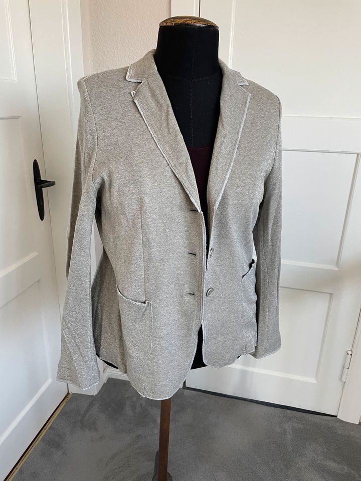 SØR Woman Blazer 46 beige Lurex Tops in Vogelsdorf