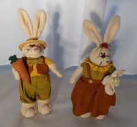 2 x Osterhasen Stoffhasen Hasen Osterschmuck Osterdeko Hasenpaar Hessen - Herleshausen Vorschau