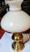 Messing-Tischlampe mit weißem Glasschirm Nordrhein-Westfalen - Remscheid Vorschau