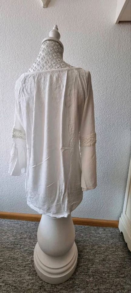 Boho Tunika Bluse weiß Gr. 36 S neu ungetragen in Emmendingen