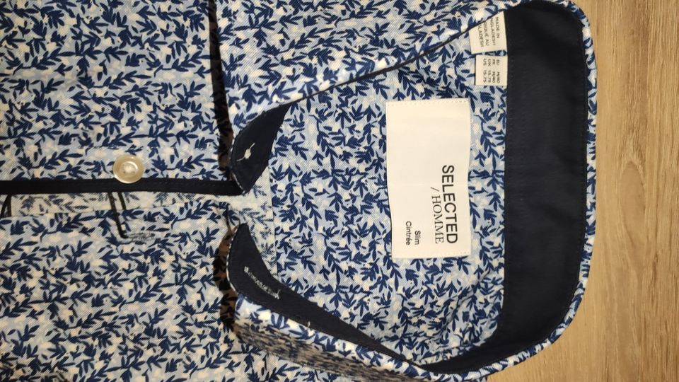 Selected Home Herren Hemd blau 40 M slim neu in Saarbrücken