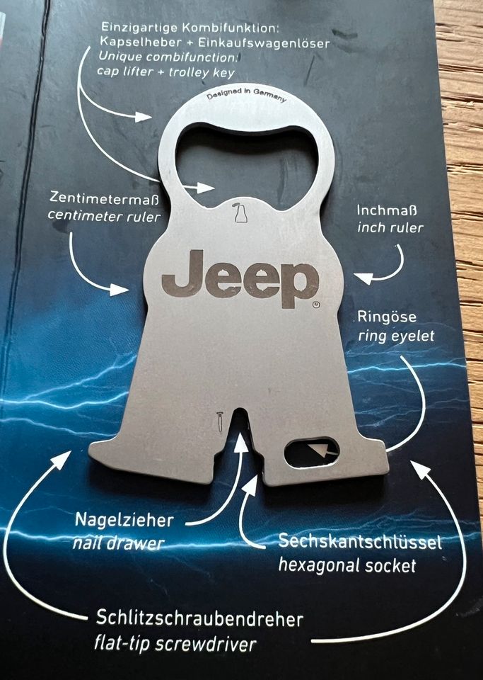 Schlüsselanhänger Jeep Multitool Wrangler Compass Cherokee NEU in Zierenberg