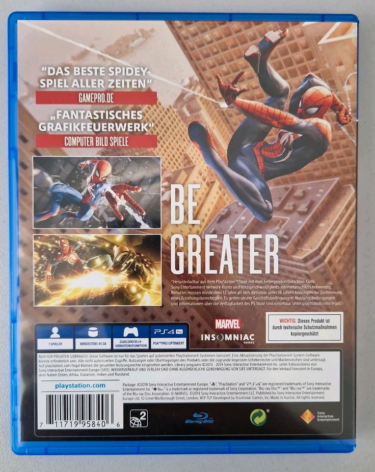 Spiderman GotY Edition Sony PS4 in Nürtingen