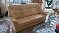 Echtleder 3-Sitzer Elastoform Couch Beige 208 cm Nordrhein-Westfalen - Ochtrup Vorschau