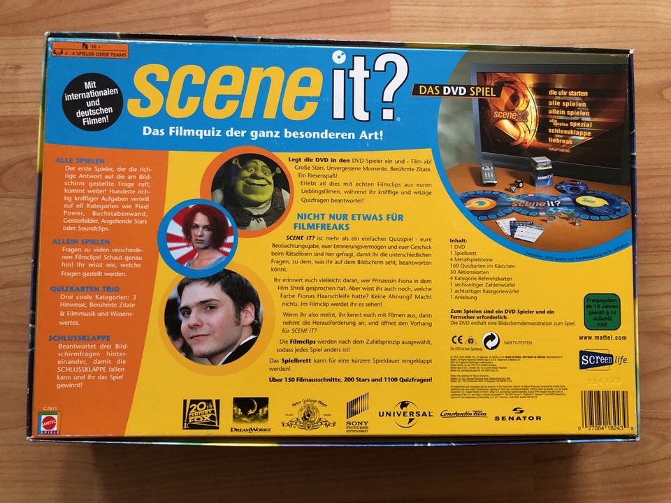 Scene It? Kinoquiz Gesellschaftsspiel mit DVD (echte Filmclips) in Pattensen