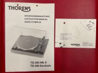 Bedienungsanleitung für Thorens TD 280 Plattenspieler Bergedorf - Hamburg Altengamme Vorschau