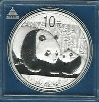 China, Silbermünze Panda, 2011 10 Yuan, st Rheinland-Pfalz - Kruft Vorschau