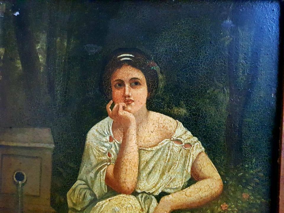 Ölgemälde Portrait Porträt Frauenportrait Person Repro C. Lenoir in Gommern