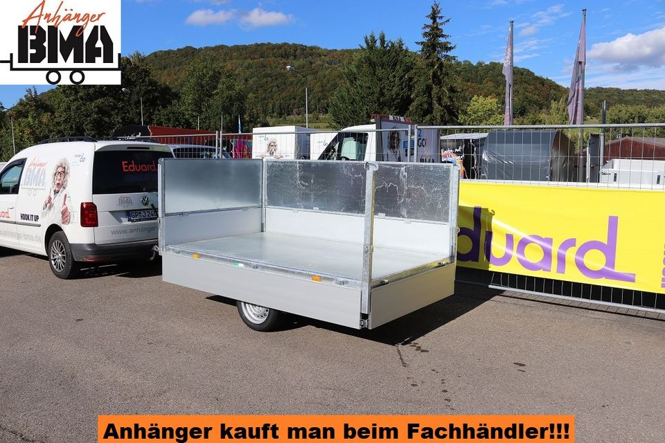 EDUARD Anhänger Kipper Rückwärtskipper 260x150x30 1500kg + Aufsat in Mühlhausen im Täle