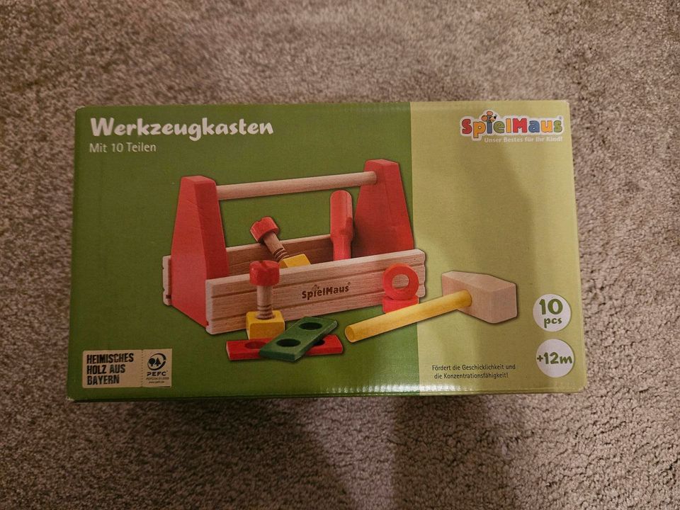 Werkzeugkasten Kinder / Spielmaus Werkzeugkasten Holz in Glückstadt