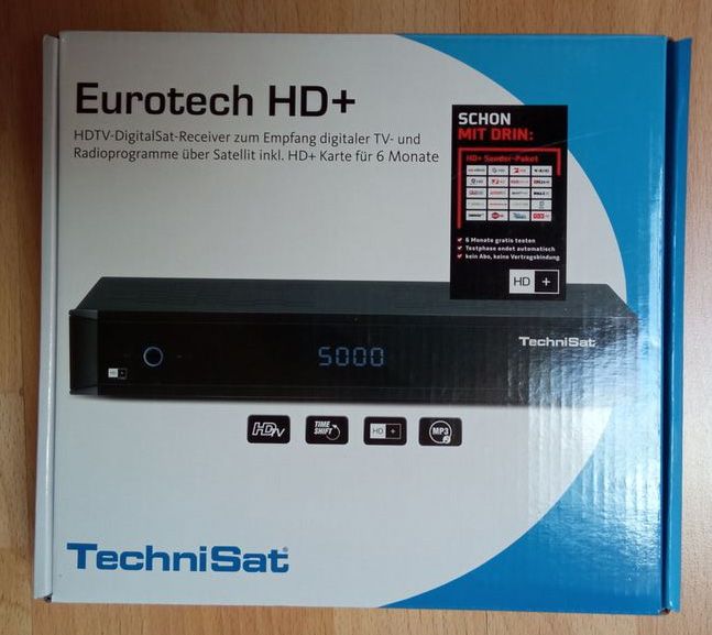 Eurotech HD+ HDTV Satelliten Receiver ohne HD+Karte* NEU * in Wettin-Löbejün