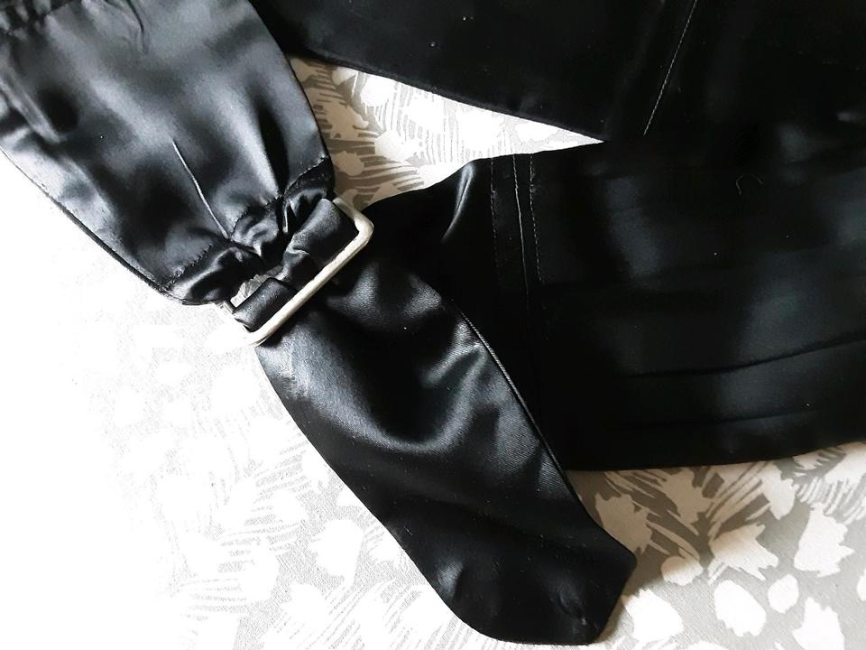 Smoking elegant schwarz Gr L 100% Schurwolle Satin Kummerbund in Quierschied