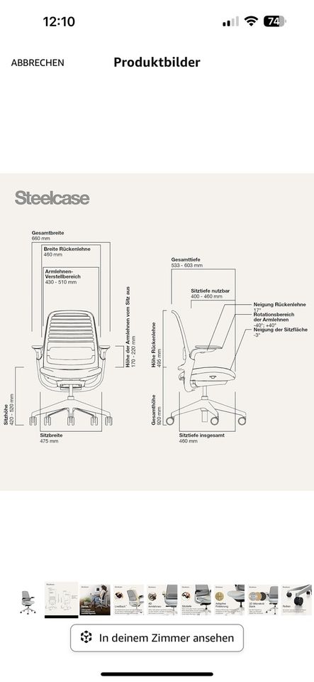 Steelcase ergonomischer Bürostuhl in München