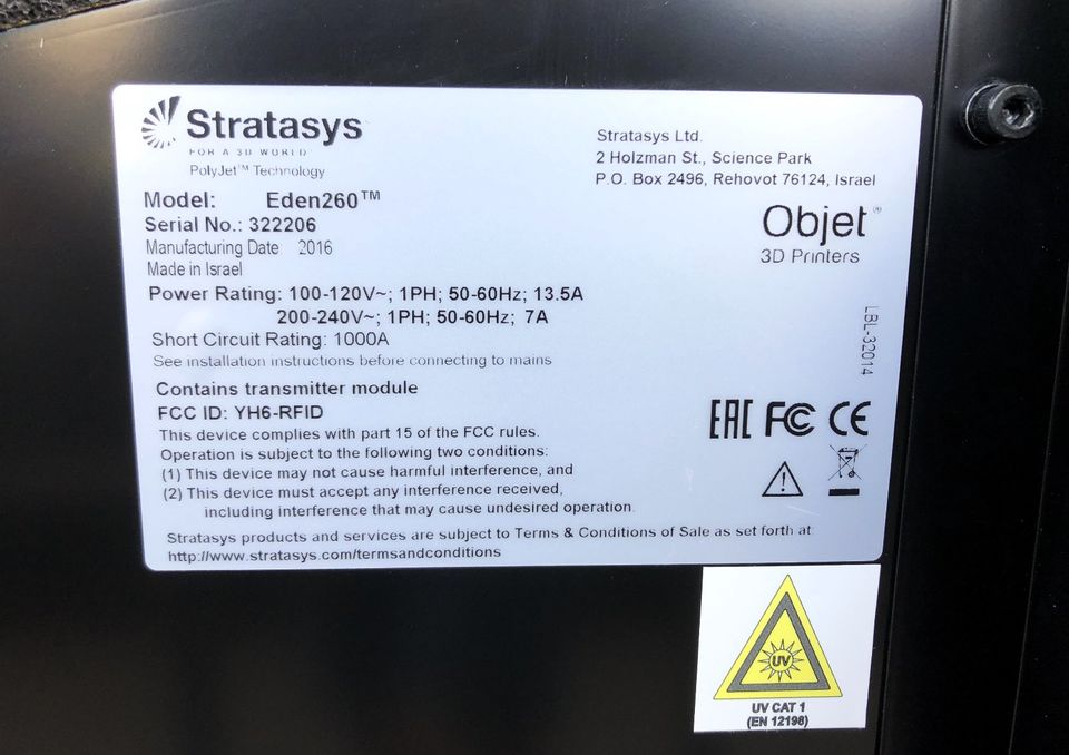 Stratasys Eden 260VS - 3D Drucker - Topzustand - inkl.Zubehör. in Roßtal