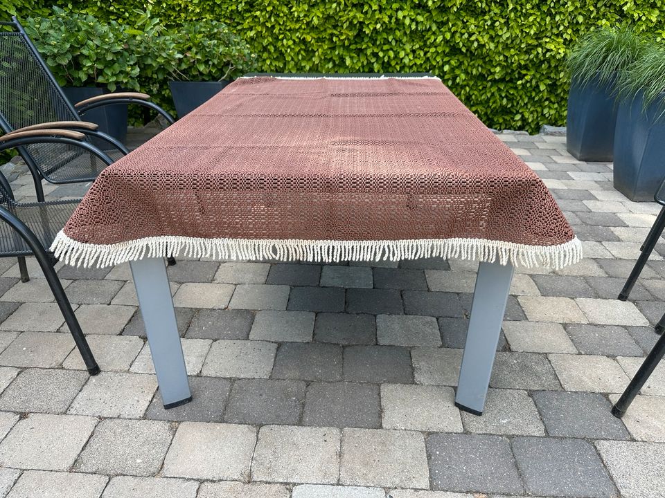 Gartentischdecke - rechteckig - braun - 163 x 130 cm - in Melle