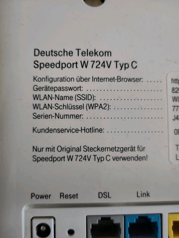 Telekom Router Speedport W724V Typ C in Erlangen