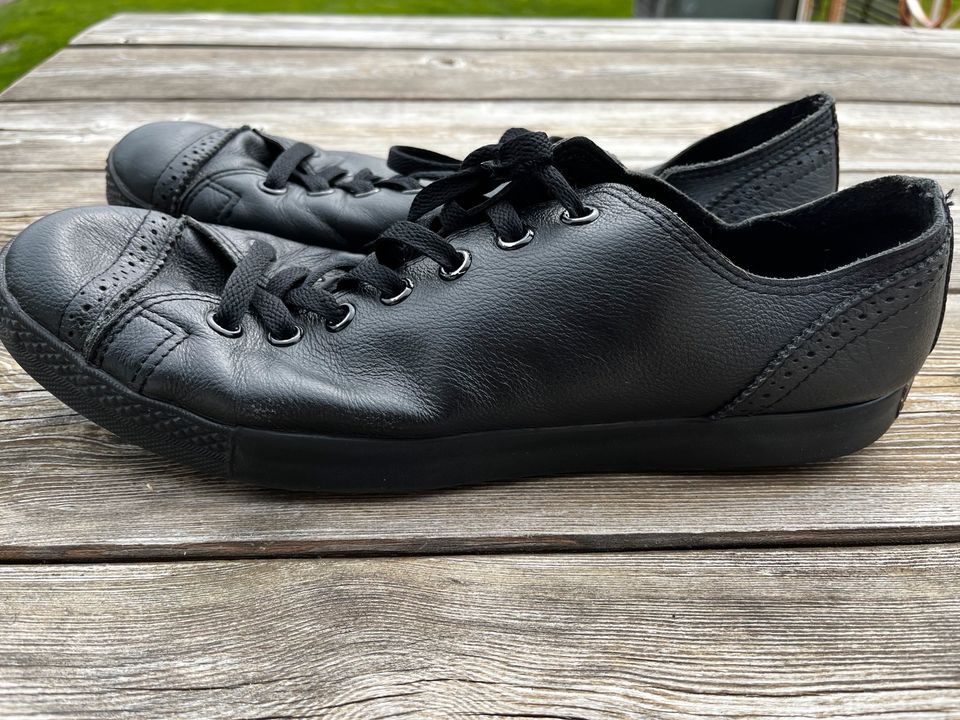 Converse All Star Herren Low schwarz Leder Gr 45/11 in Mössingen