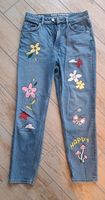 Jeans, High Waist Mom, mit Druck, Gr.38 Thüringen - Niederorschel Vorschau