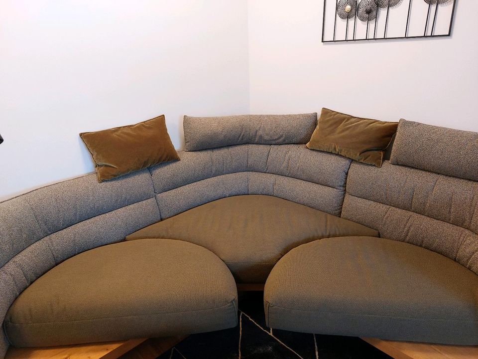 Schickes Designersofa Couch Wohnlandschaft Eiche massiv DGM in Bad Oeynhausen