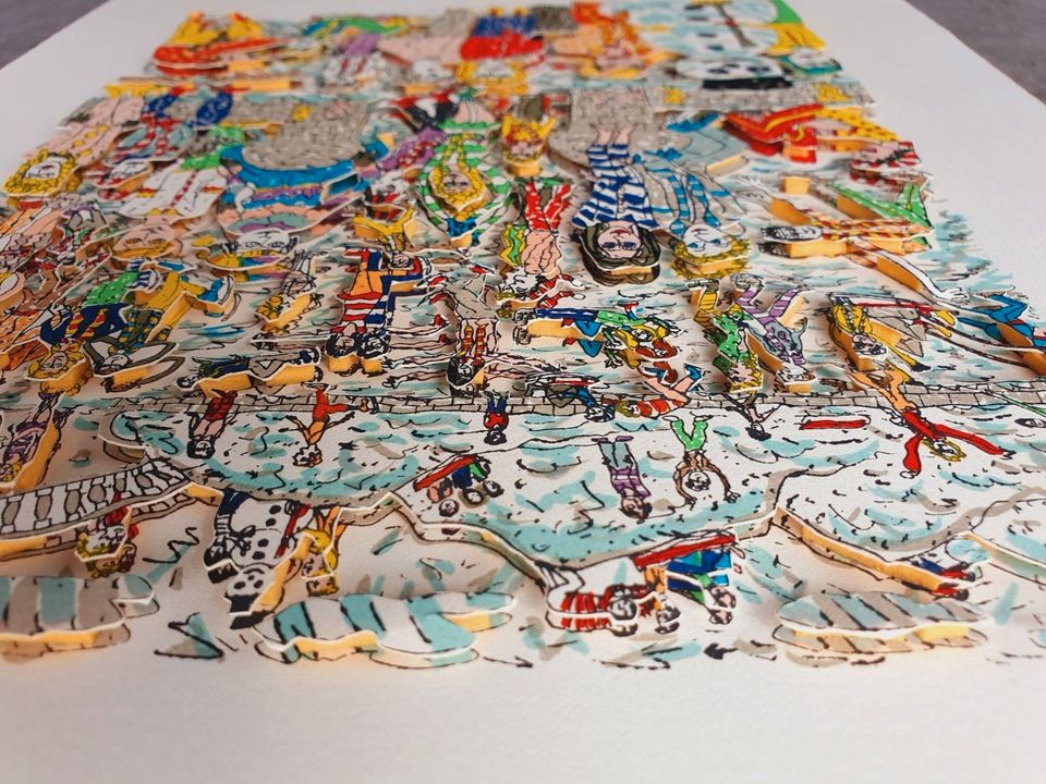 James Rizzi 3D Handsigniert Handnummeriert HOLIDAY ON ICE Winter in Ratingen