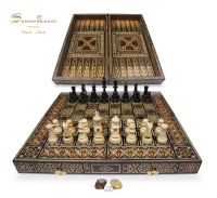 50 cm Holz Backgammon/Schachspiel Brett inkl.HolzSteine&Figuren Hamburg Barmbek - Hamburg Barmbek-Süd  Vorschau