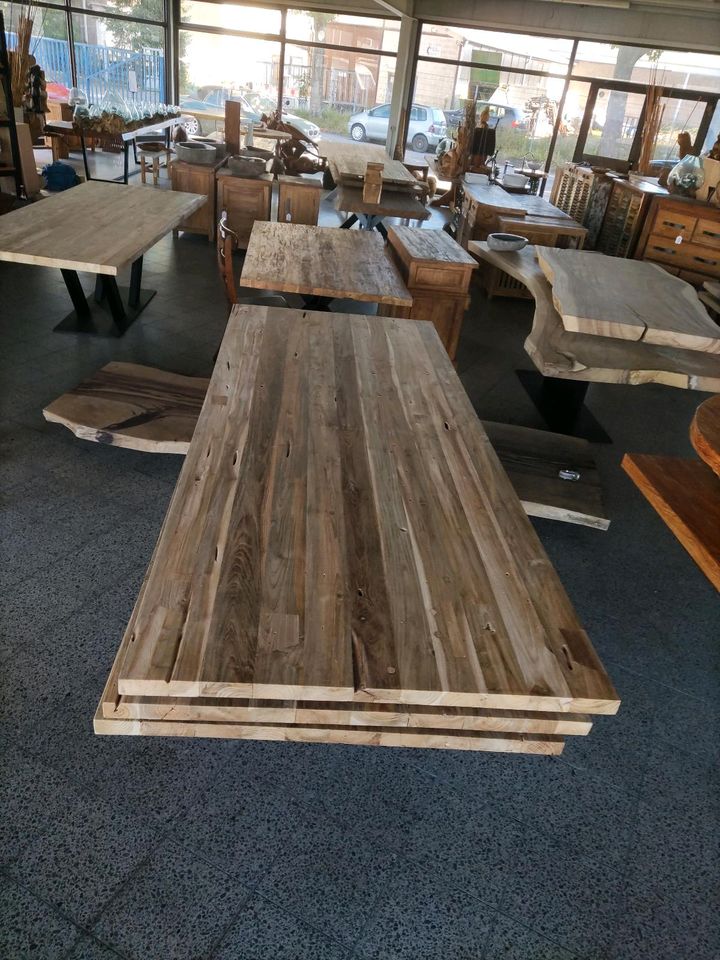 Tischplatte Tisch Esstisch Teak Holz massiv Teakholz Eiche in Duisburg