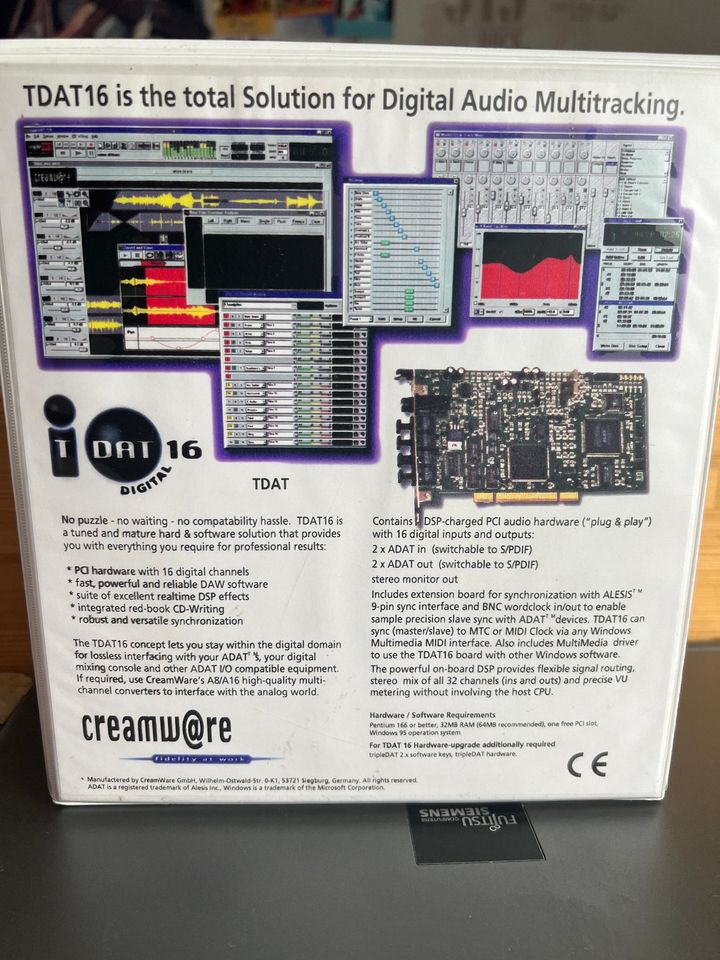 Studio-Rechner komplett mit Creamware tripleDAT16 und Zubehör in Eisenberg 