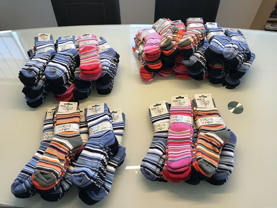 Kinder-Socken nach Wahl - Thermo Ringelsocken rot blau pink in Euskirchen