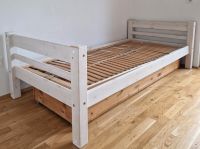 Bett 90 x 200 + hochwertiger Zonen-Lattenrost + Bettkasten München - Schwabing-Freimann Vorschau