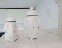 2 Vorratsdosen Porzellandosen Keramik Streublumen weiß bunt rosa München - Schwabing-Freimann Vorschau