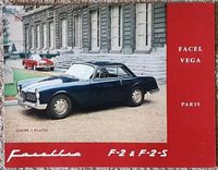 Prospekt Facel Vega Facellia F-2, F-2-S ca. 1962 Nordrhein-Westfalen - Mönchengladbach Vorschau