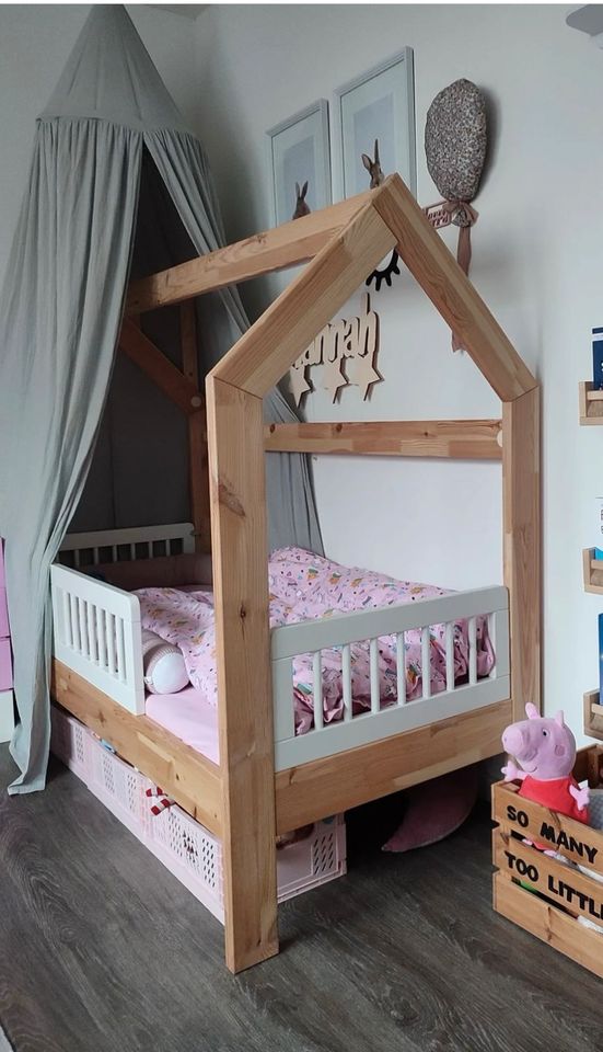 Betthimmel Himmel Kinderbett Kinderzimmer grau top in Mönchengladbach