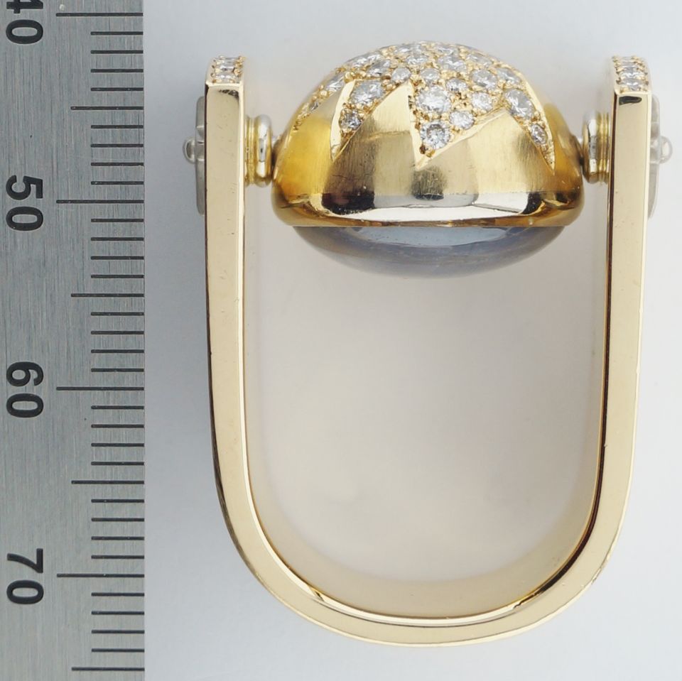 Ring Gold 750 Brillant Sternsaphir, Brillantring, Peter Plöderl in Friedelsheim