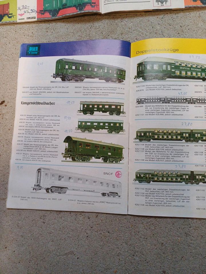 Piko DDR Modellbahn Katalog hefte 1968 bis 80er jahre in Münchenbernsdorf