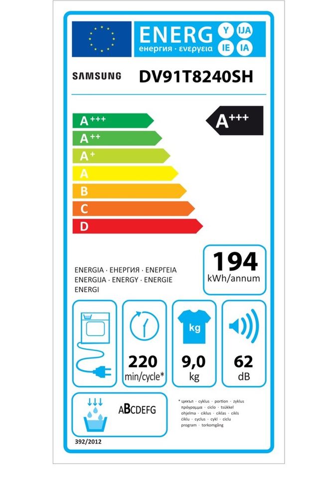 SAMSUNG DV91T8240SH Wärmepumpentrockner 9kg A+++ WIFI & Auto Cycl in Hameln